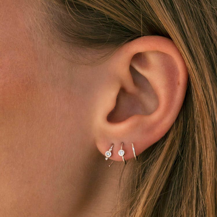 STINE A Jewelry Petit Bon-Bon White Zircon Earring Piece — Örhängen